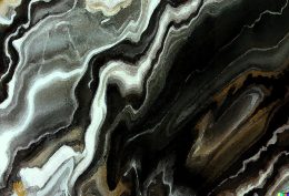 papier peint vague noire motif de vague dans les coloris de noir blanc et or