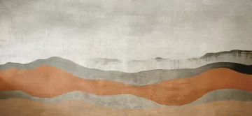 papier peint arizona motif de montagne couleur terre beige gris