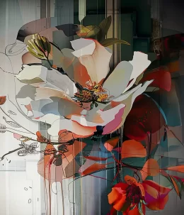 papier peint mural pop arty colore fleur