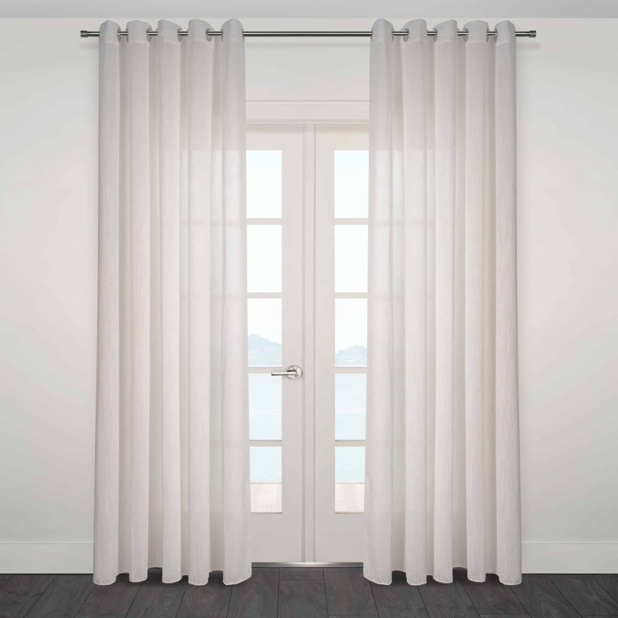 Rideau Prêt à Poser Gerster Blanc - Largeur 200 Cm X Longueur 245 Cm, Qualité Supérieure Fabriquée En Allemagne